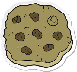sticker of a cartoon cookie