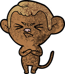 cartoon annoyed monkey