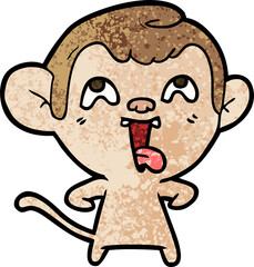 crazy cartoon monkey