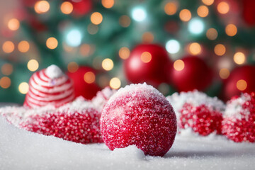 Fototapeta na wymiar Christmas Tree with Snowy Background
