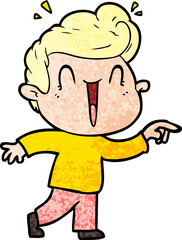 cartoon excited man