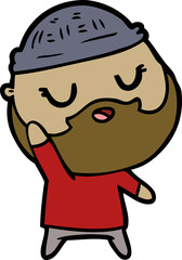 Obraz premium cute cartoon man with beard