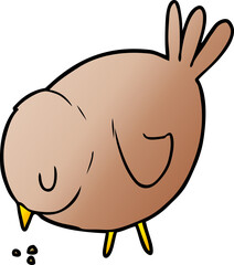 cartoon pecking bird