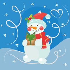 Happy New Year and Merry Christmas Greeting Card