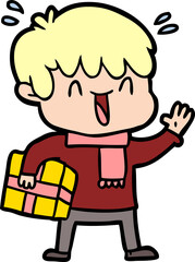 cartoon laughing boy