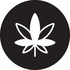 Marijuana glyph icon