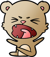 angry cartoon bear