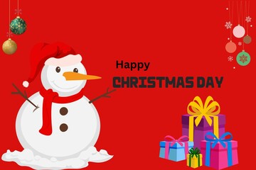 Christmas red background. Merry Christmas and Happy New year holiday winter Xmas cards etc.