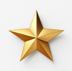 Obraz premium Golden star shiny on a white background