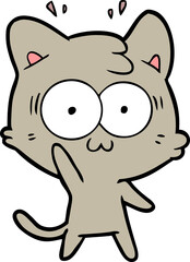 cartoon surprised cat