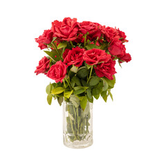 Bouquet of rose flowers isolated on transparent background	