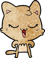 happy cartoon cat