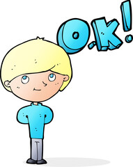 cartoon man thinking OK