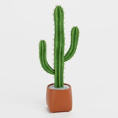 Realistic 3D Render of Saguaro Cactus