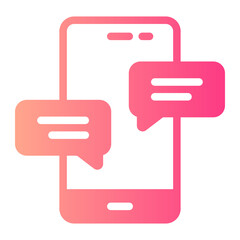chatting gradient icon