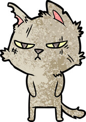 tough cartoon cat