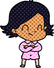 cartoon friendly girl