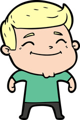 happy cartoon man
