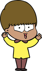 cartoon happy boy