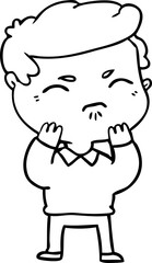 cartoon annoyed man