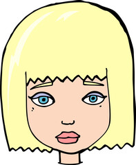 cartoon female face