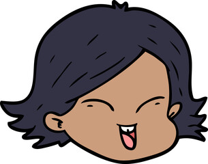 cartoon female face