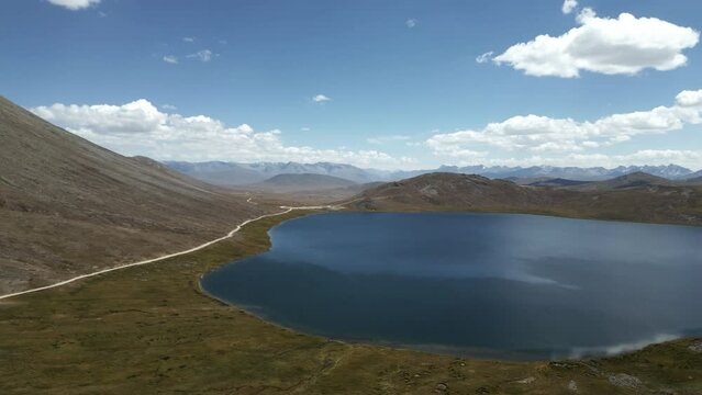 Sheosar Lake is an alpine lake situated at the western end of Deosai National Park, Gilgit-Baltistan, Pakistan. It is located at a height of 4,142 meters.