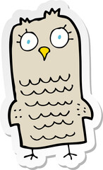 sticker of a cartoon owl