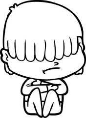 cartoon boy with untidy hair