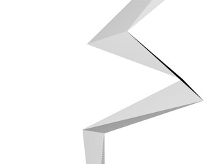 Architecture building 3d. Concept sketch.