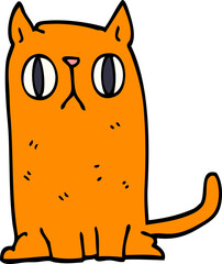cartoon doodle funny cat