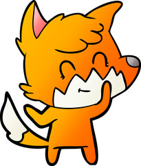 cartoon happy fox