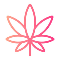 Marijuana gradient icon