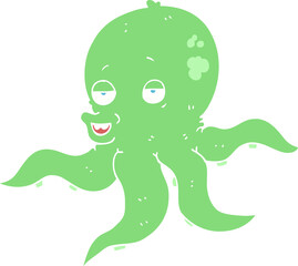 flat color illustration of octopus