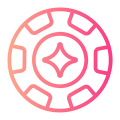 Obraz premium poker chip gradient icon