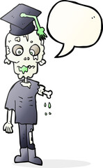 freehand drawn speech bubble cartoon zombie student