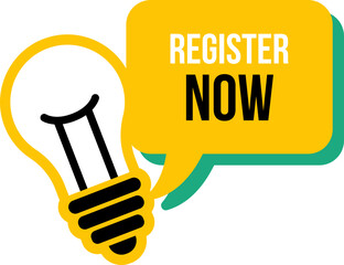 Register Now Button Sign
