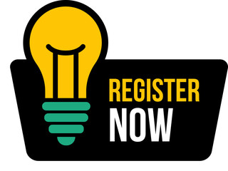 Register Now Button Sign