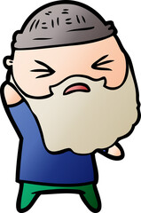 Obraz premium cartoon man with beard
