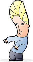 cartoon man with no worries