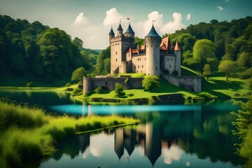Fototapeta premium castle in the morning