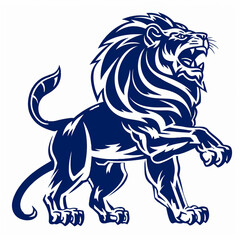 FOOTBALL PLAYER WITH LION&rsquo;S HEAD, WEARING UNIFORM, ISOLATED ON WHITE BACKGROUND created with Generative Ai