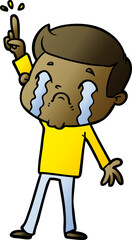 cartoon man crying