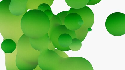 aufsteigende grüne Blubberblasen Lavalampe, flüssig, Wachs, Kugeln, organisch