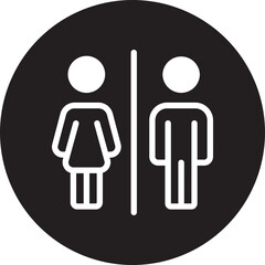 restroom glyph icon