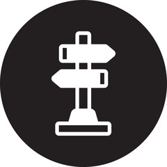 Sign Post glyph icon