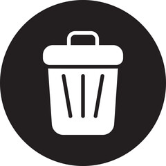 trash bin glyph icon