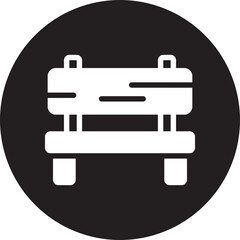 bench glyph icon