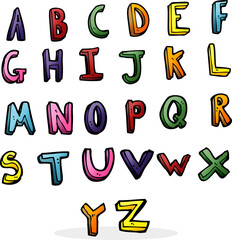 cartoon alphabet