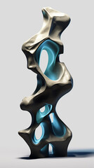 The material of the stone, handicrafts, the shape of the water flow containing liquid created with Generative Ai
